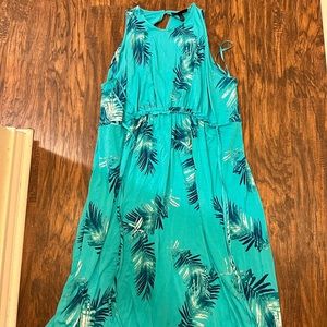 Lane Bryant palm print dress